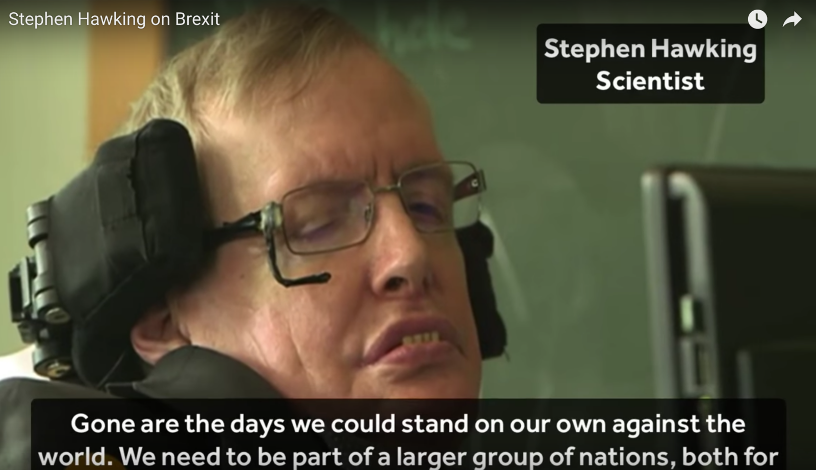 Brexit video Remain campaign stephen hawking