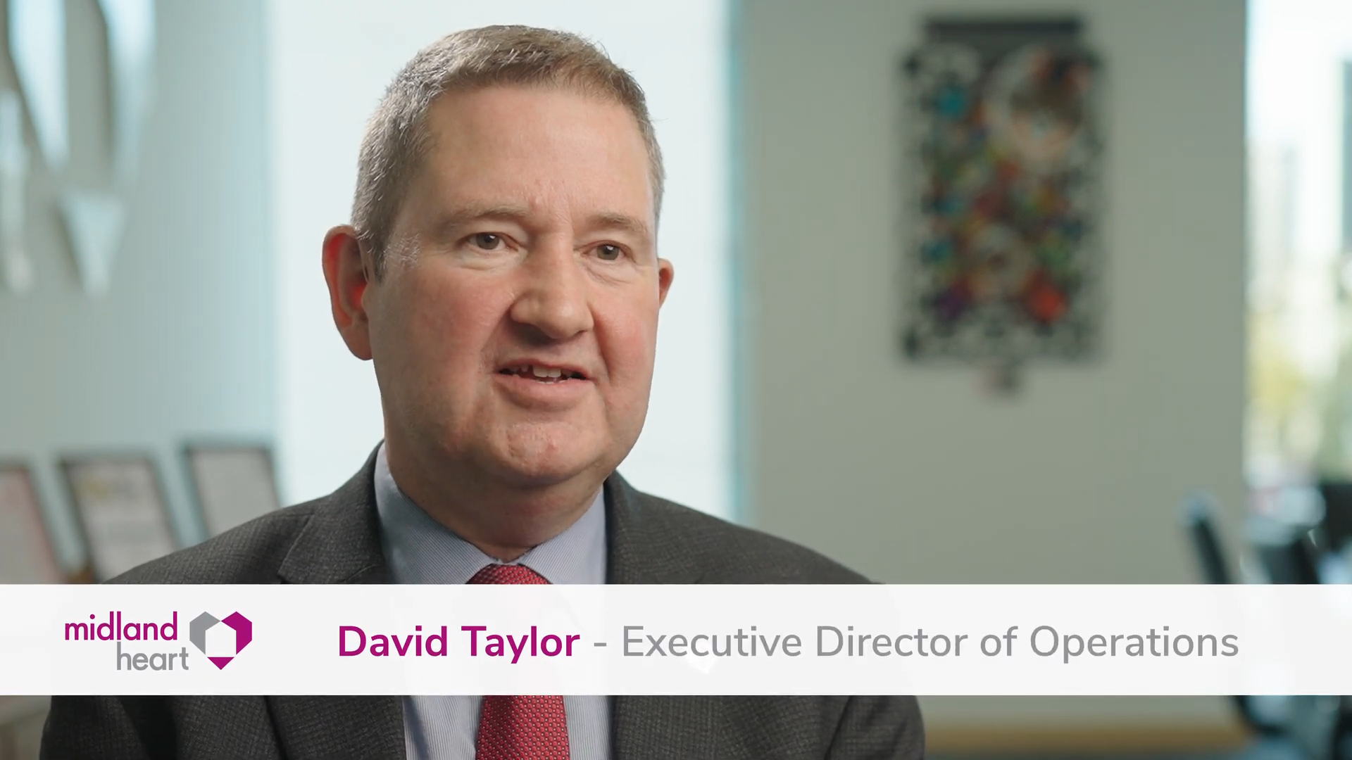 Lowerthird for David Taylor at Midland Heart